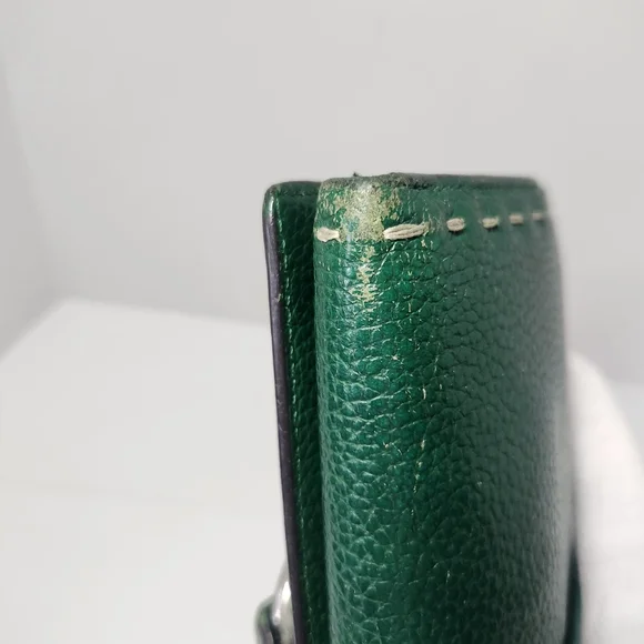 Bcbgmaxazria Large Green Leather Wallet - Picture 4 of 16